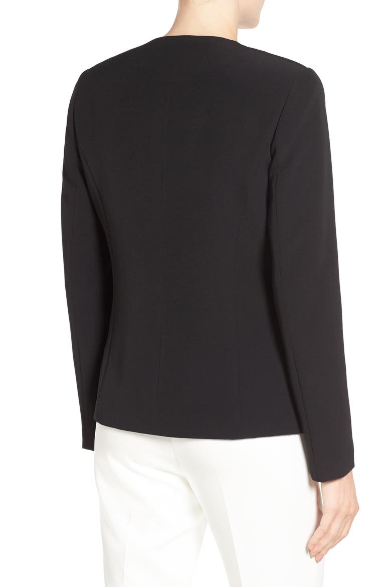 Zip Pocket Blazer, Alternate, color, RICH BLACK