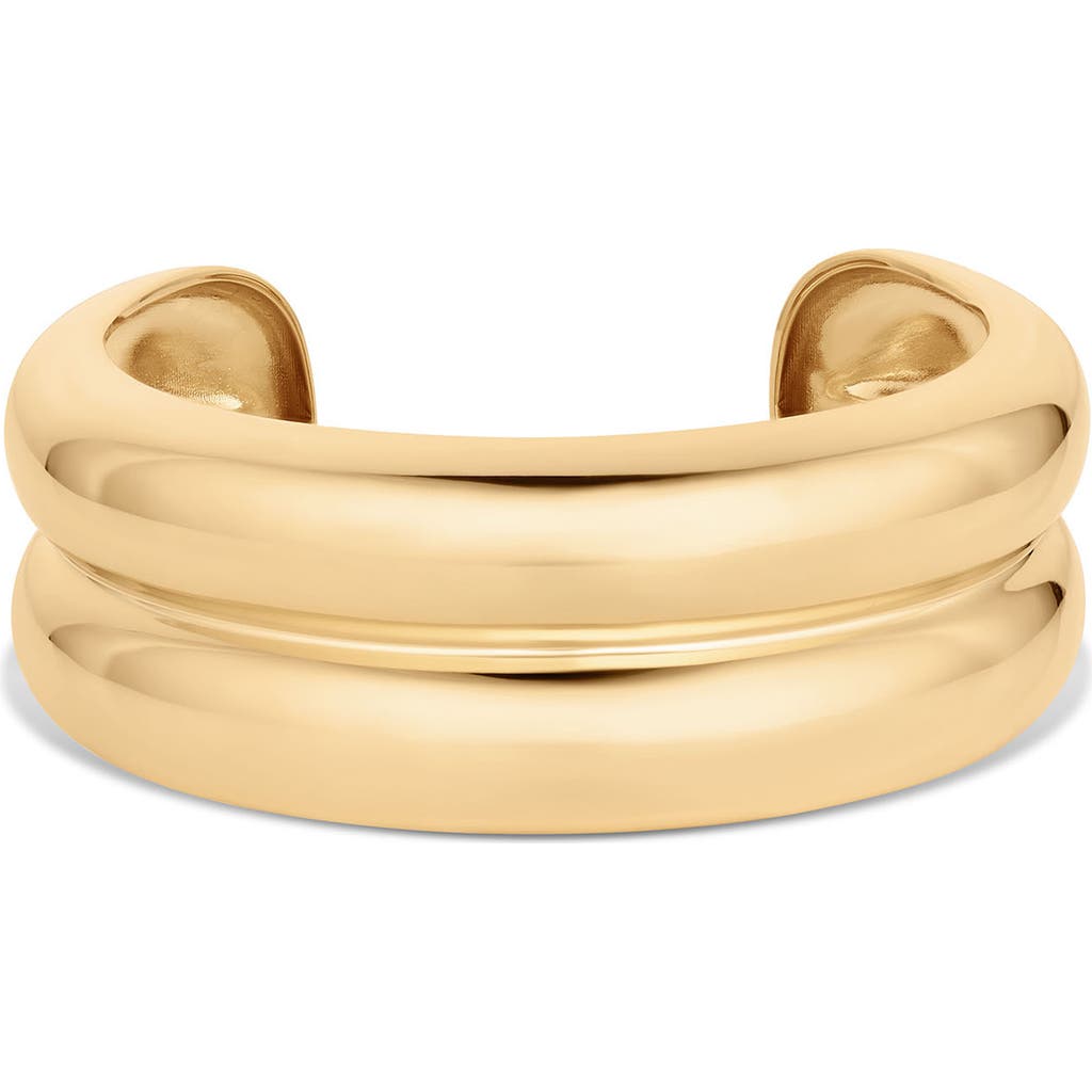 Thatch Frankie Double Cuff Bracelet In 14k Gold Plated