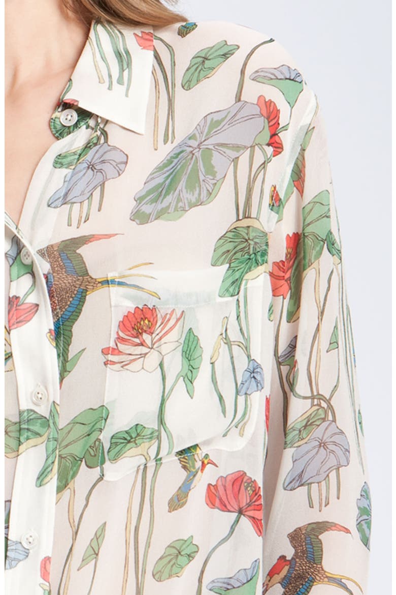 'Daddy' Print Blouse, Alternate, color, NATURE WHITE MULTI