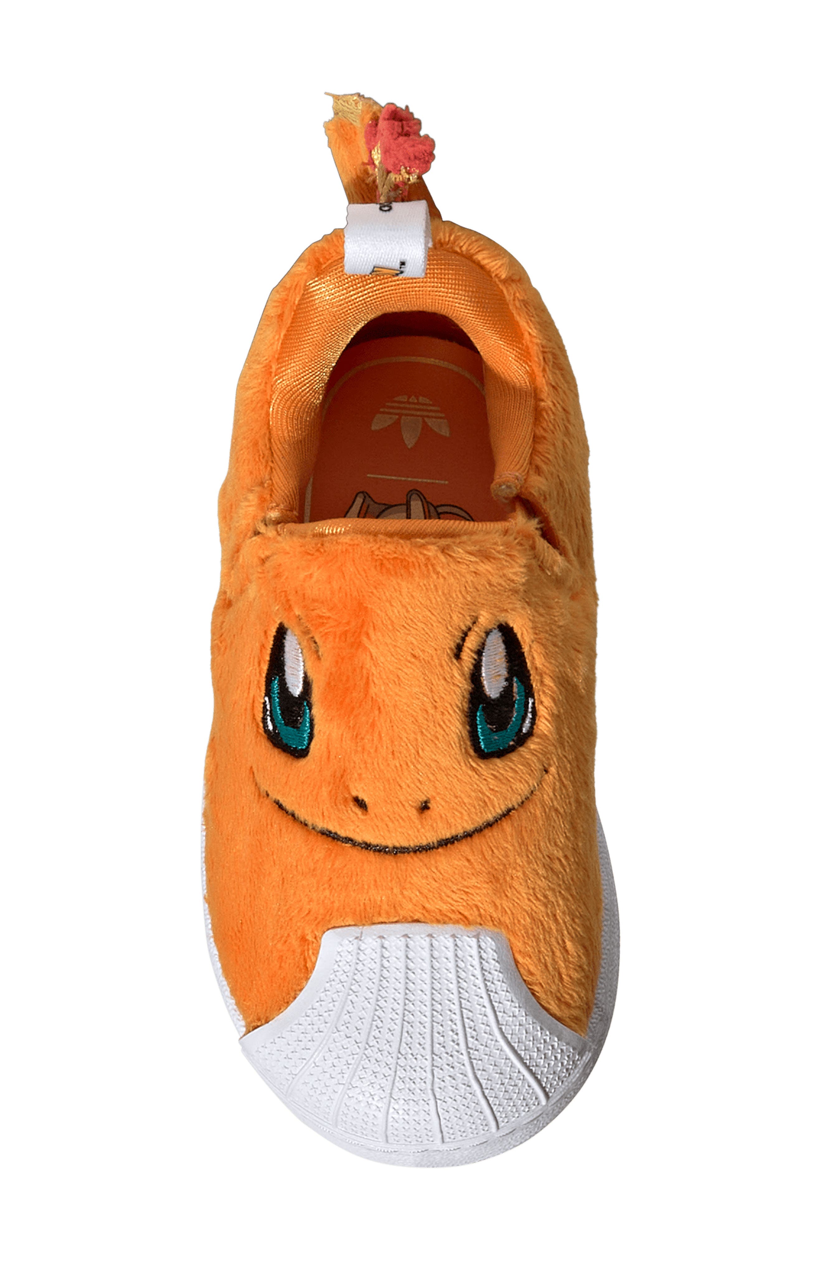 Kids' Superstar Quickon Pokmon Sneaker, Alternate, color, ORANGE/ WHITE/ GREEN