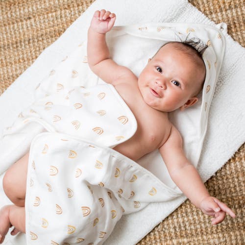 Lulujo Hooded Towel In Rainbow