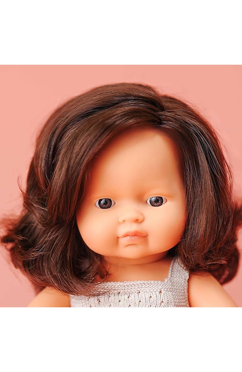 Miniland My Friends and Me Collection Baby Girl Doll with Brown Hair - 15", Alternate, color, Beige