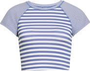 Roxy Stripe Out Short Sleeve Crop Rashguard