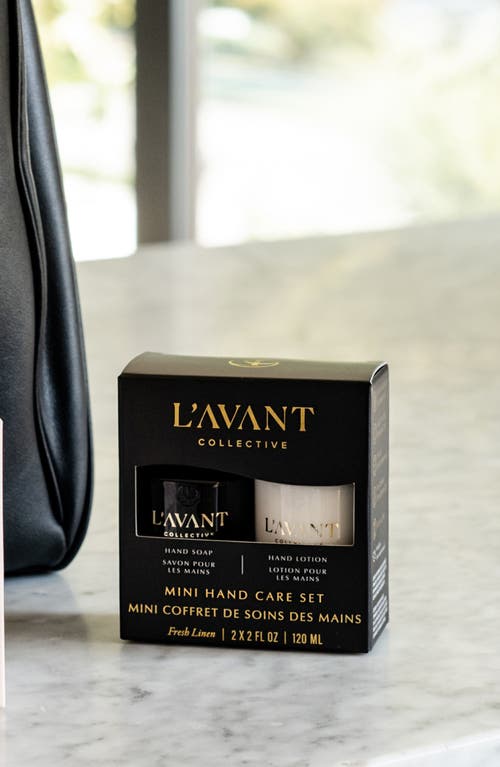 L'avant Collective Fresh Linen 2-piece Mini Hand Care Set In Black