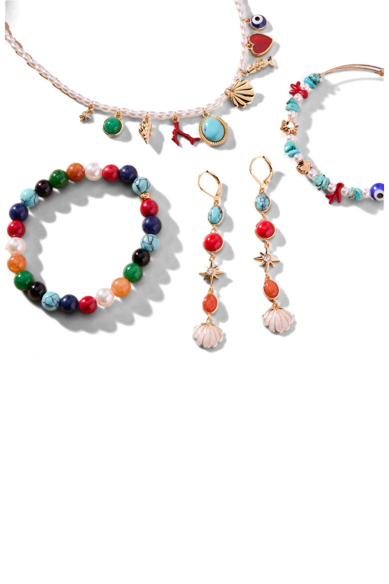 Moonlight Beach Linear Earring, Alternate, color, Multi