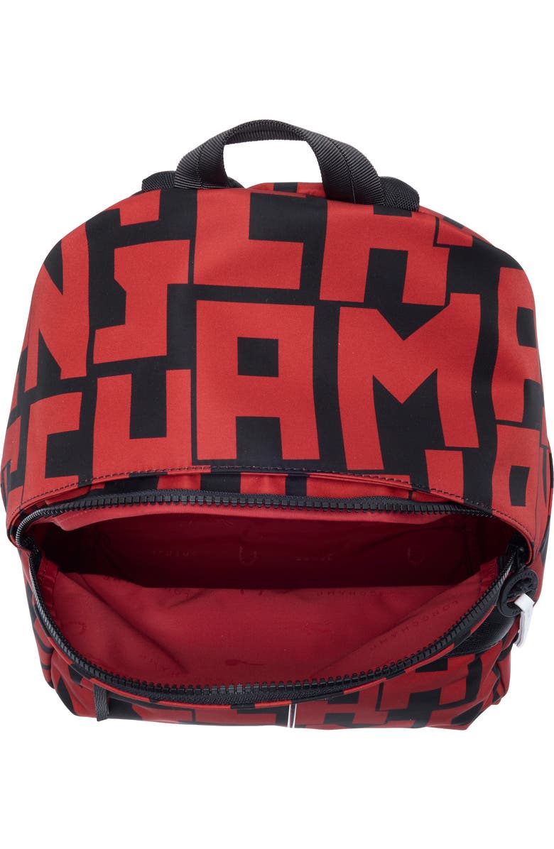 Longchamp Le Pliage Medium Backpack, Alternate, color, Black/ Brick