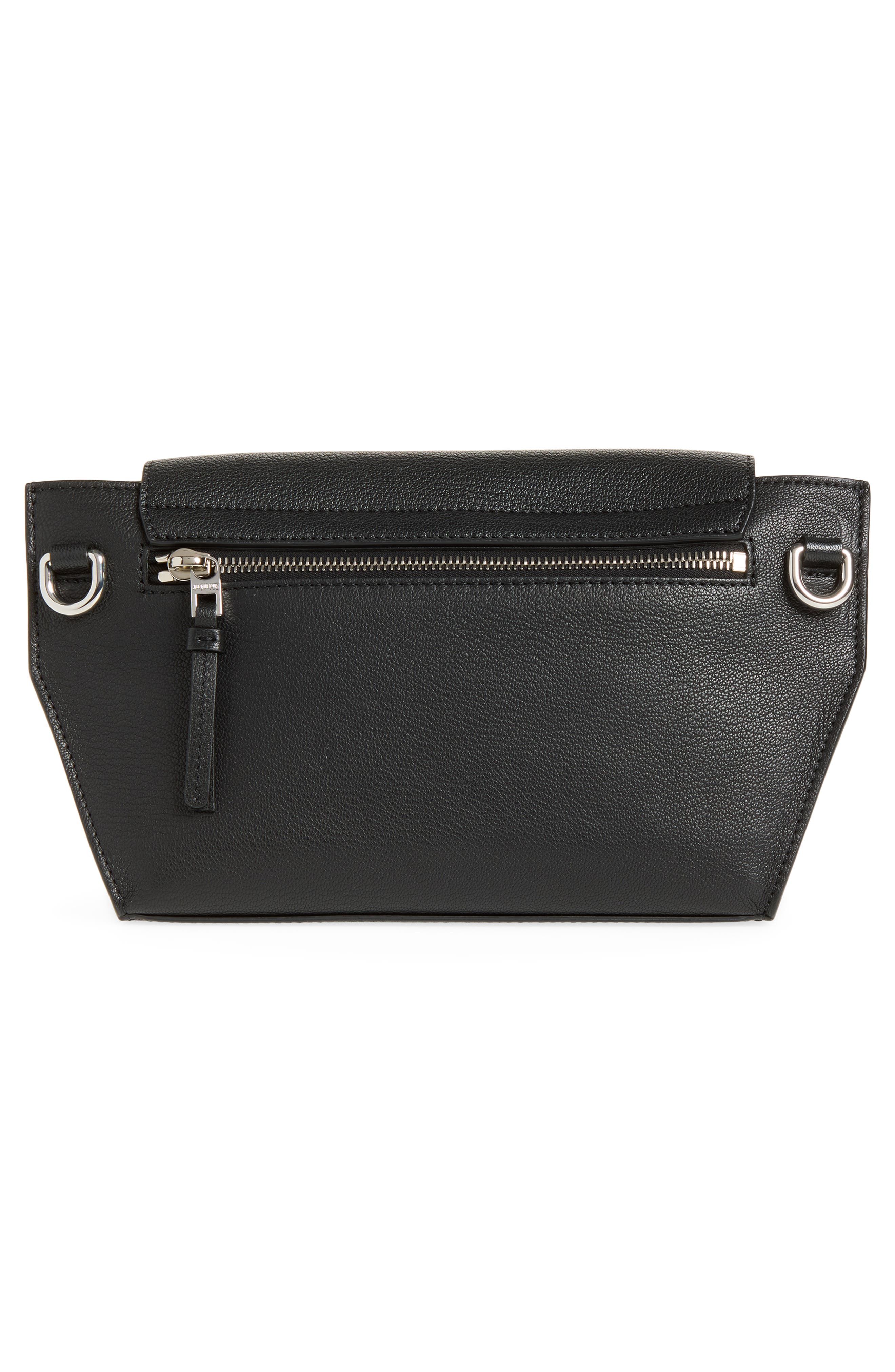 Jacquemus Le Messenger Capri Leather Crossbody Bag, Alternate, color, Black