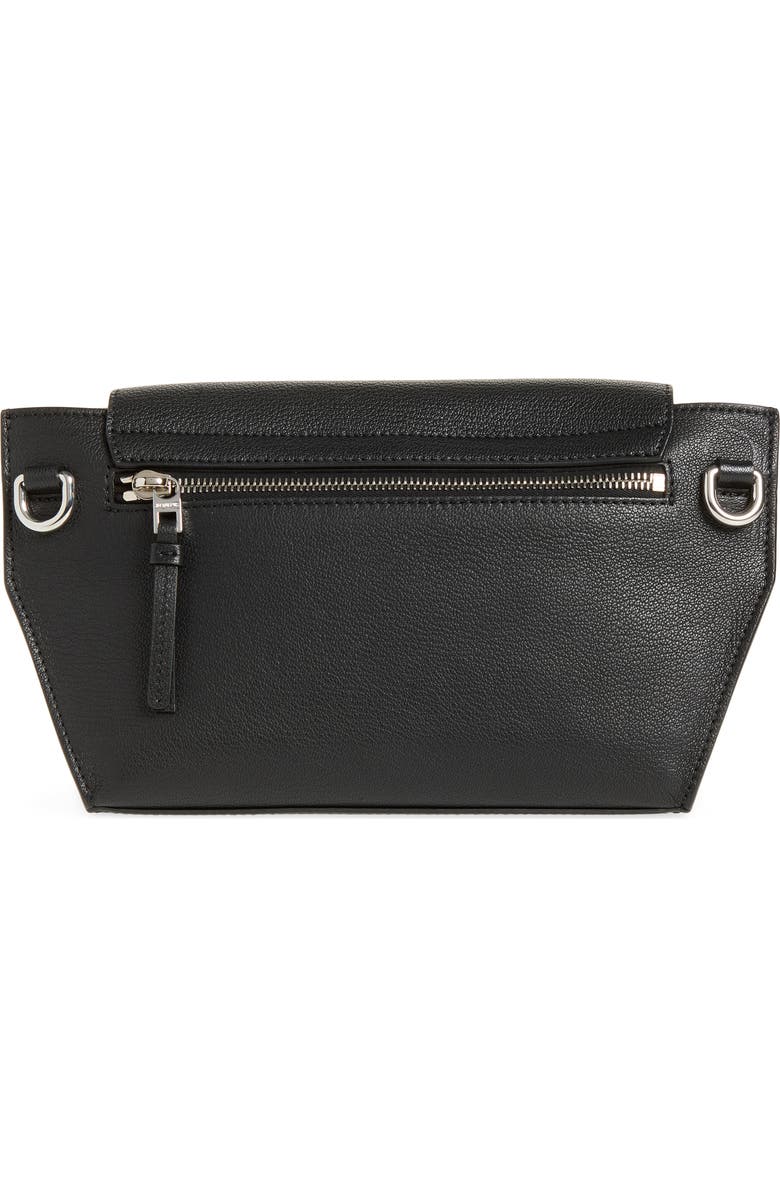 Jacquemus Le Messenger Capri Leather Crossbody Bag, Alternate, color, Black