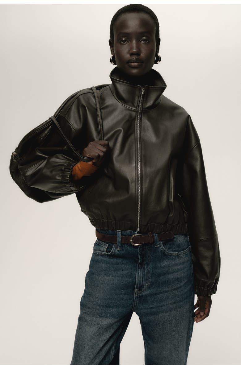 H&M Straight High Jeans, Alternate, color, Washed Denim Blue