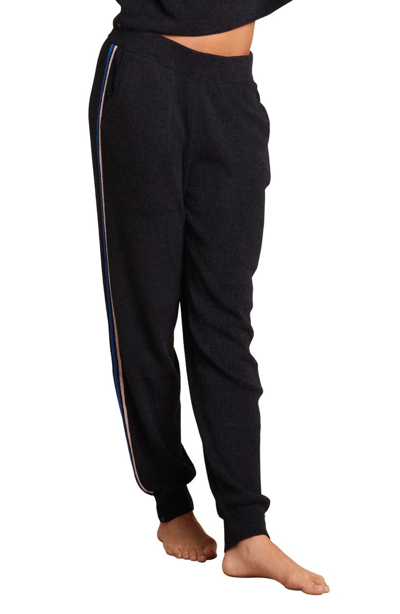 Barefoot Dreams<sup>®</sup> CozyChic<sup>®</sup> Ultra Lite<sup>®</sup> Contrast Stripe Joggers, Main, color, Black Multi
