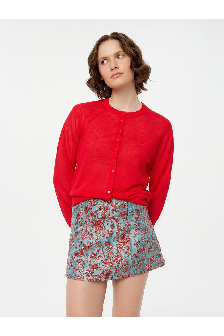Mini Floral Jacquard Skirt, Main, color, Multicolor
