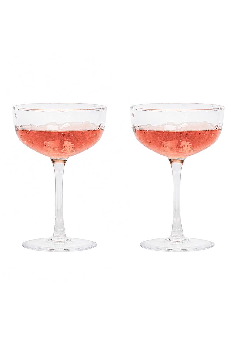 Puro Set of 2 Cocktail Coupes, Alternate, color, CLEAR