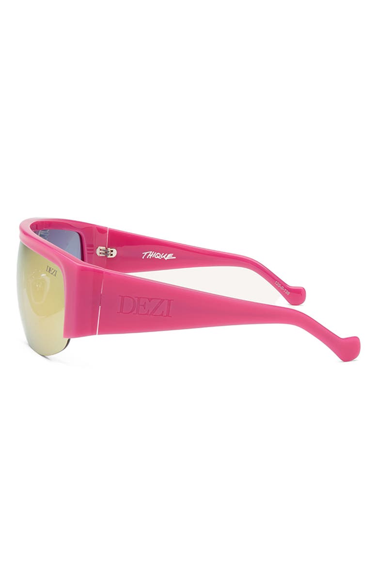 DEZI Thique 125mm Oversize Shield Sunglasses, Alternate, color, Hot Pink/ Pink