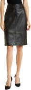 BOSS Selrita Leather Pencil Skirt