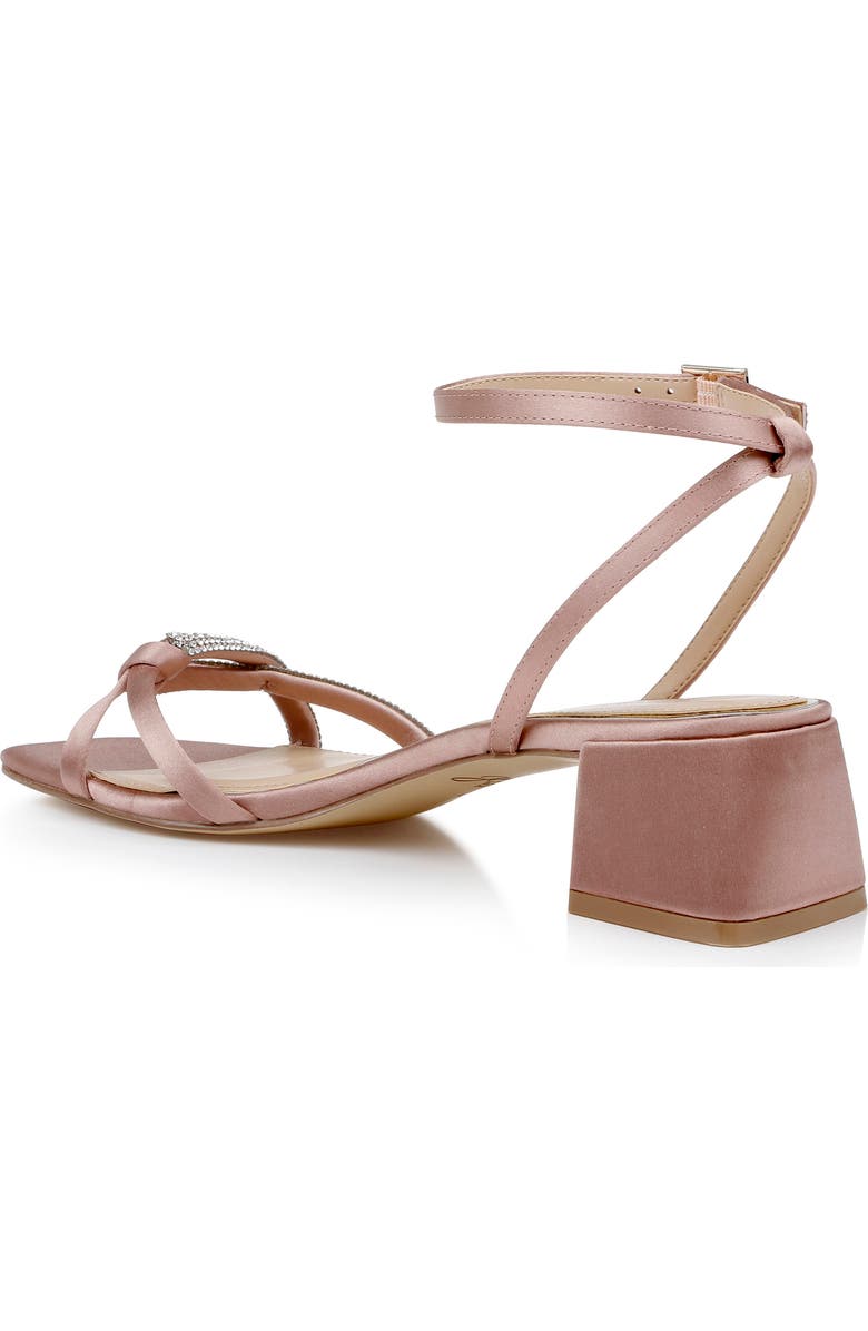 Jewel Badgley Mischka Fern Ankle Strap Sandal, Alternate, color, Blush Satin