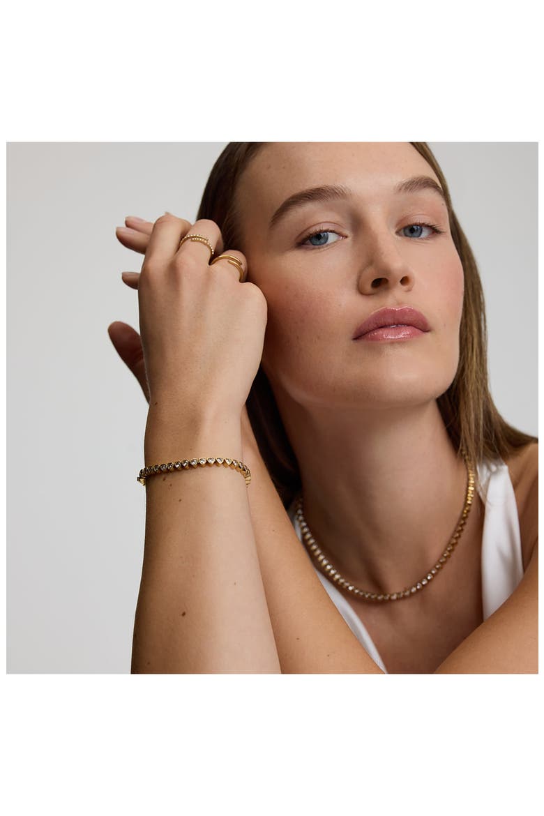 Heart Tennis Bracelet, Alternate, color, GOLD