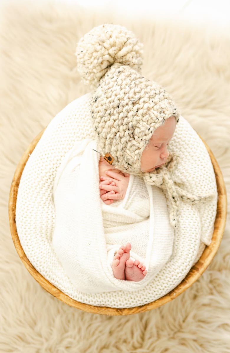 PINE + POPPY Willow Pompom Bonnet, Alternate, color, 