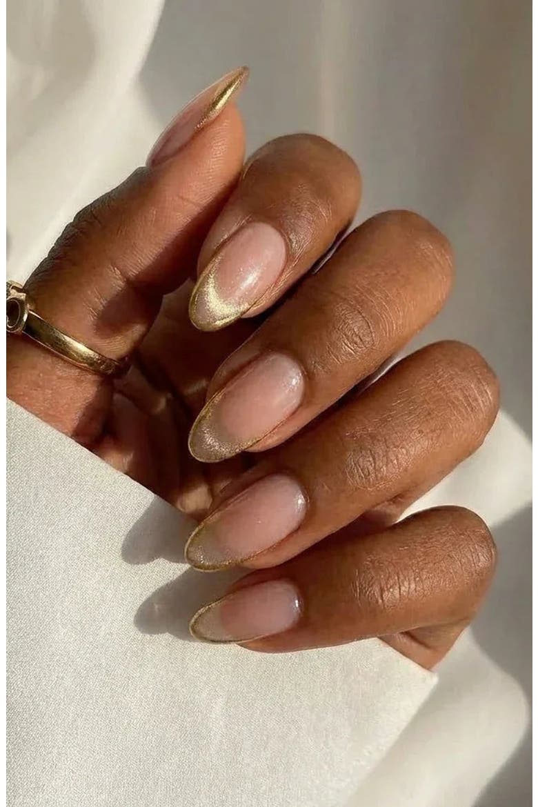 Knightshield Almond Press On Nails, Alternate, color, Knightshield