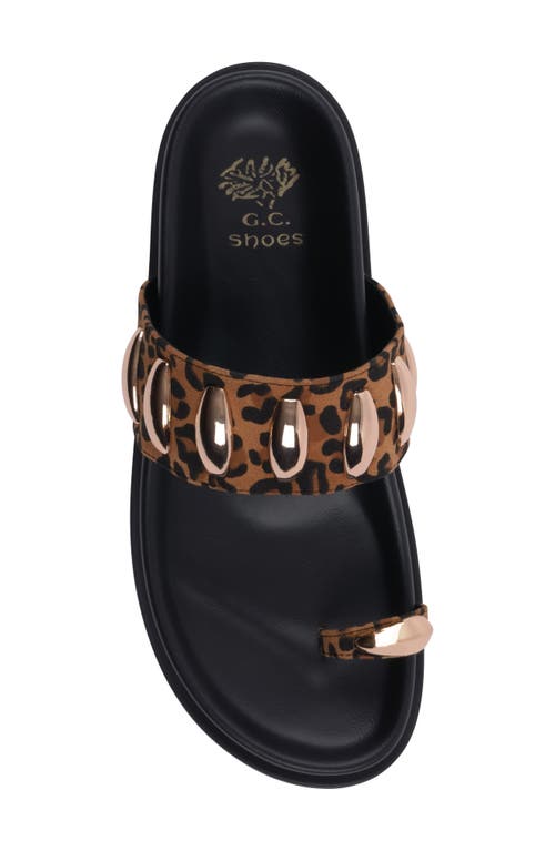 Gc Shoes Toe Loop Slide Sandal In Leopard