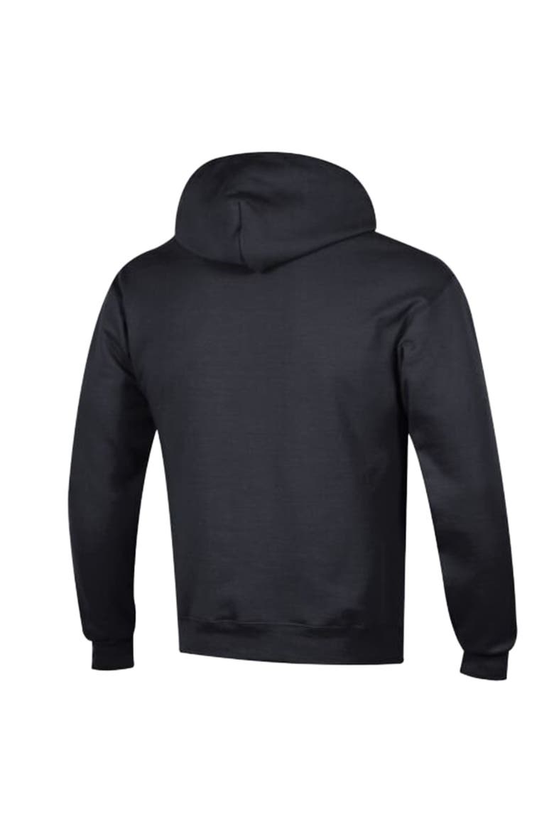Men's Champion Black San Francisco 49ers Powerblend Arch over Logo Hoodie, Alternate, color, Black