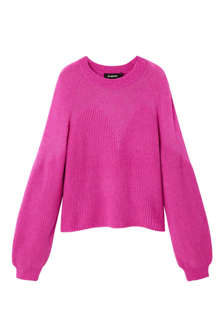 Sena Balloon Sleeve Sweater, Alternate, color, PINK