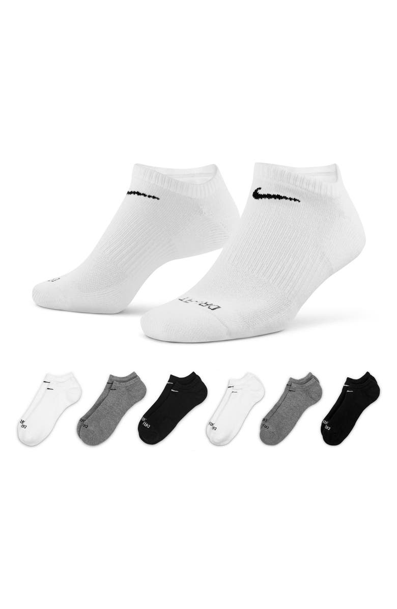 Nike Kids' Assorted 6-Pack Dri-FIT Everyday No-Show Socks, Alternate, color, 