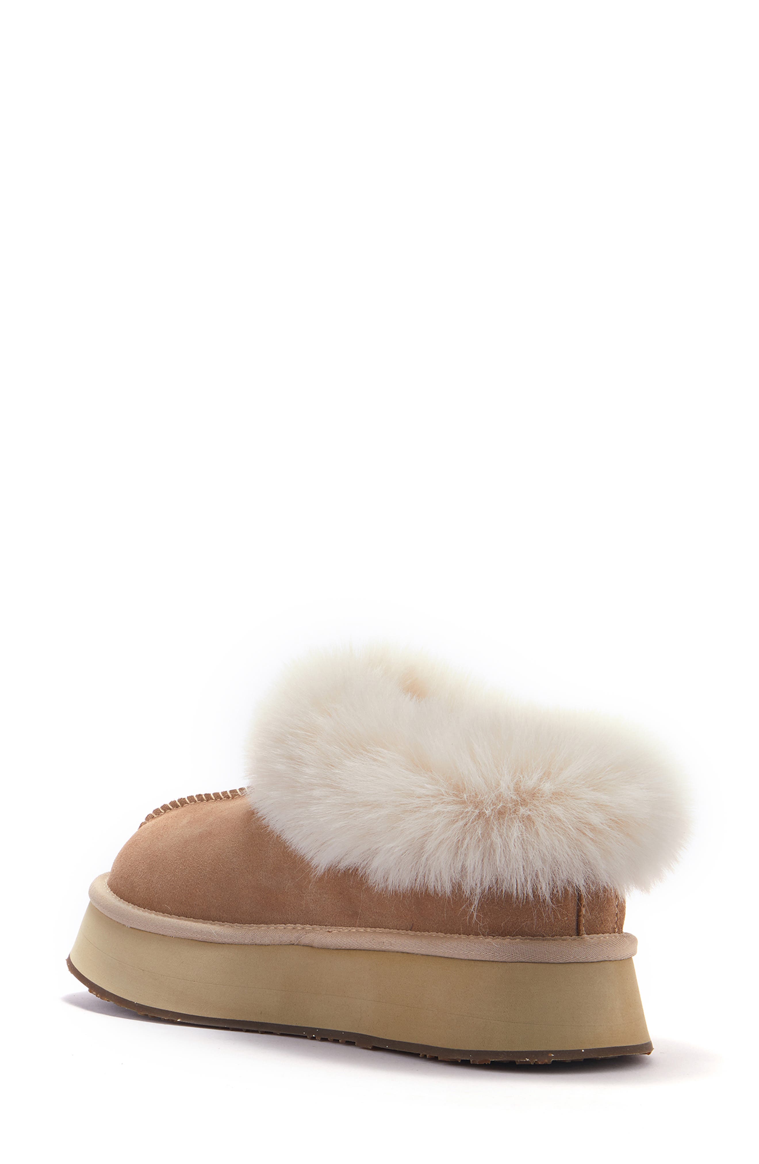 Outback Luxe Genuine Shearling Platform Slipper, Alternate, color, SAND