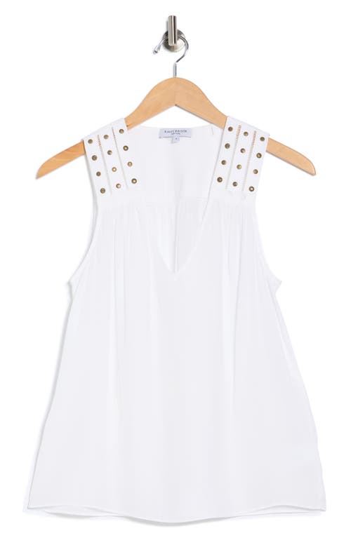 Ramy Brook Glenn Studded Sleeveless Top In White