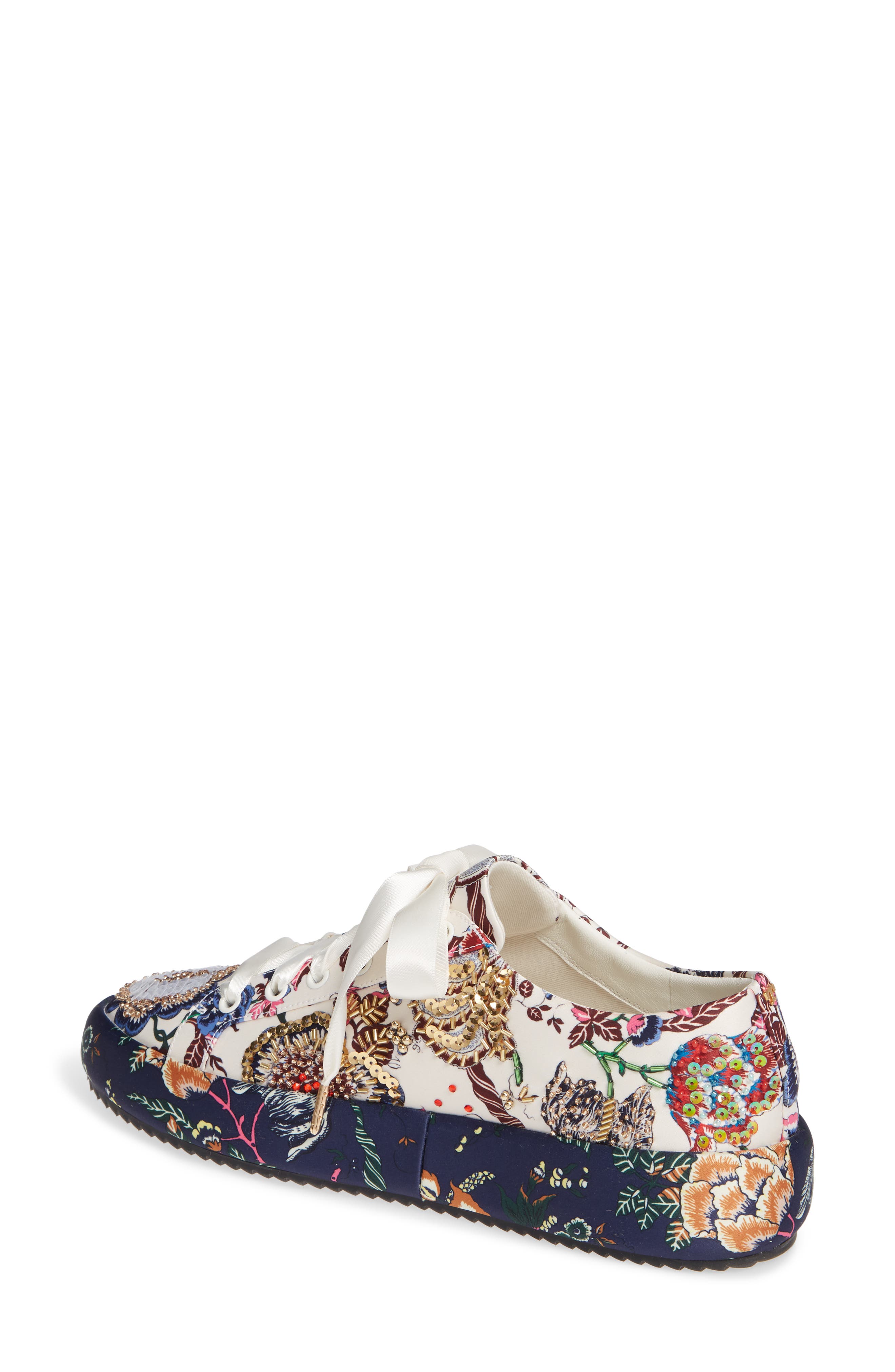 Tory Burch Kacey Embellished Sneaker, Alternate, color, 