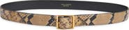 Nili Lotan Gabriele Snakeskin-Embossed Leather Belt