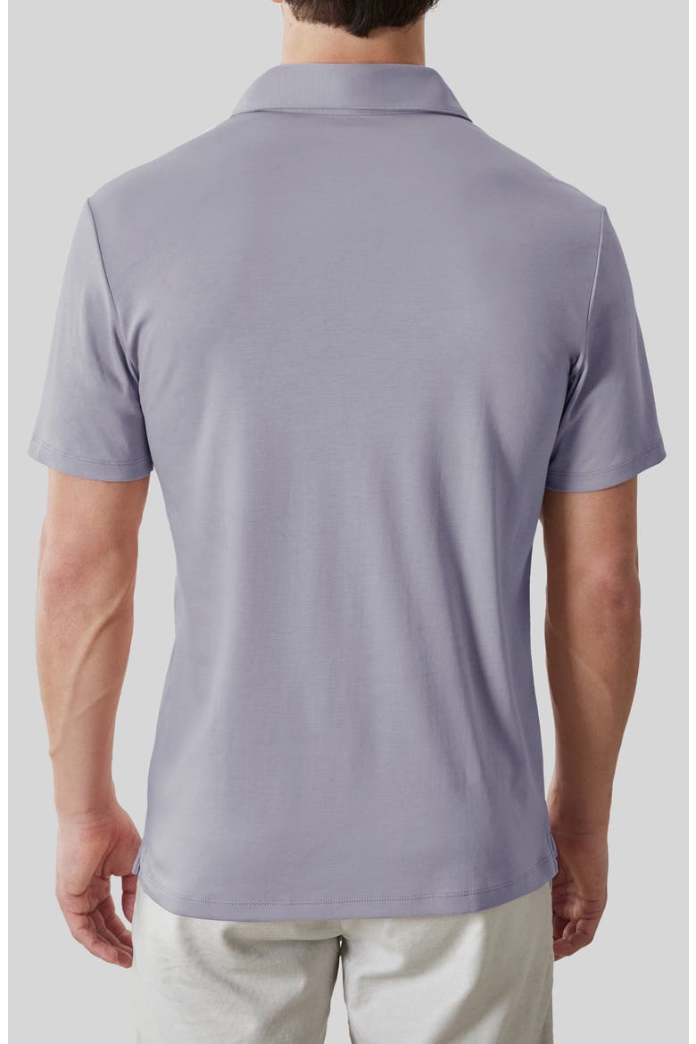Georgia Short Sleeve Pima Cotton Polo, Alternate, color, LAVENDER WHISPER