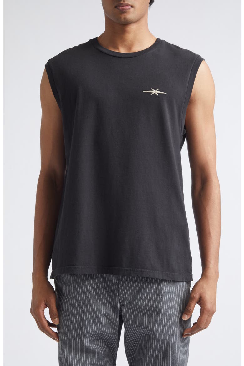 Star Logo Muscle Tee, Main, color, BLACK