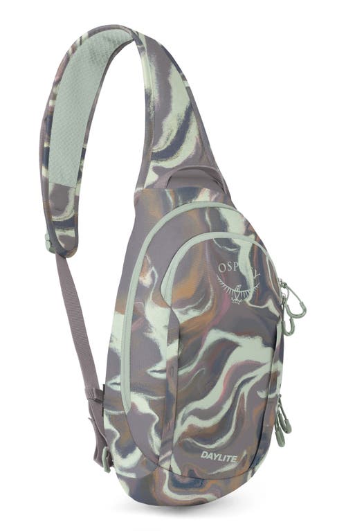 Osprey Daylite Water Repellent Sling Backpack In Euphoria Print/soundwave