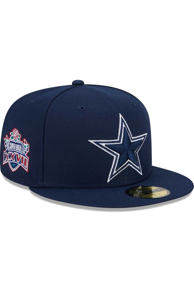 Men's New Era Navy Dallas Cowboys  Main Patch 59FIFTY Fitted Hat, Main, color, Navy