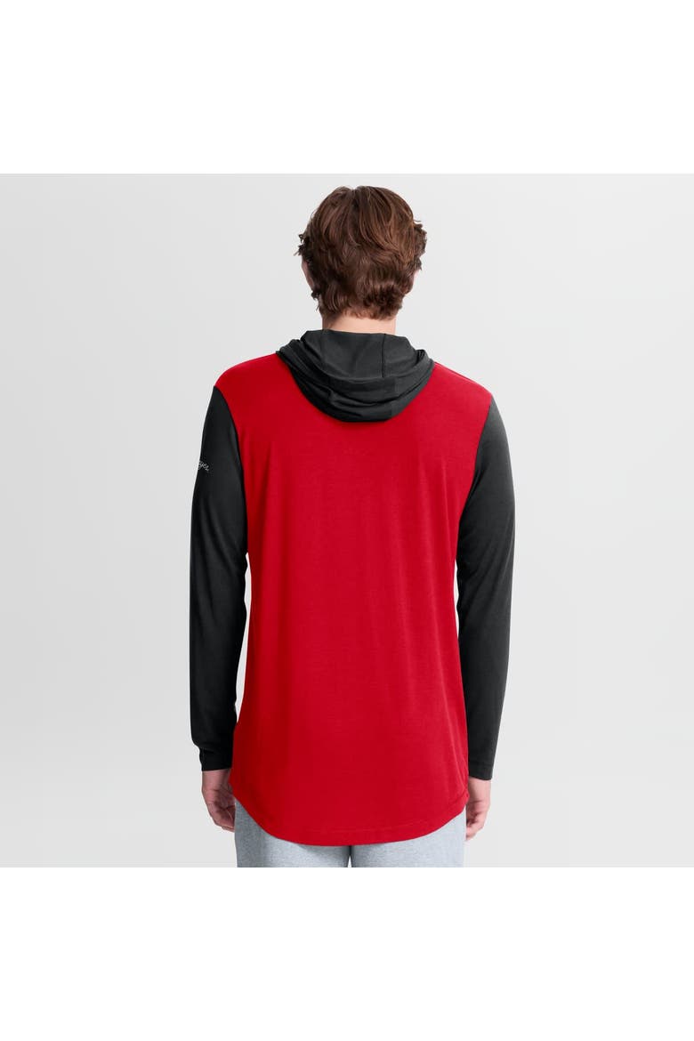 Men's Nike Scarlet/Black Ohio State Buckeyes Campus Legacy Tri-Blend Long Sleeve Hooded T-Shirt, Alternate, color, Scarlet