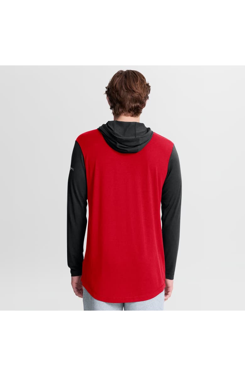 Nike Men's Nike Scarlet/Black Ohio State Buckeyes Campus Legacy Tri-Blend Long Sleeve Hooded T-Shirt, Alternate, color, Scarlet