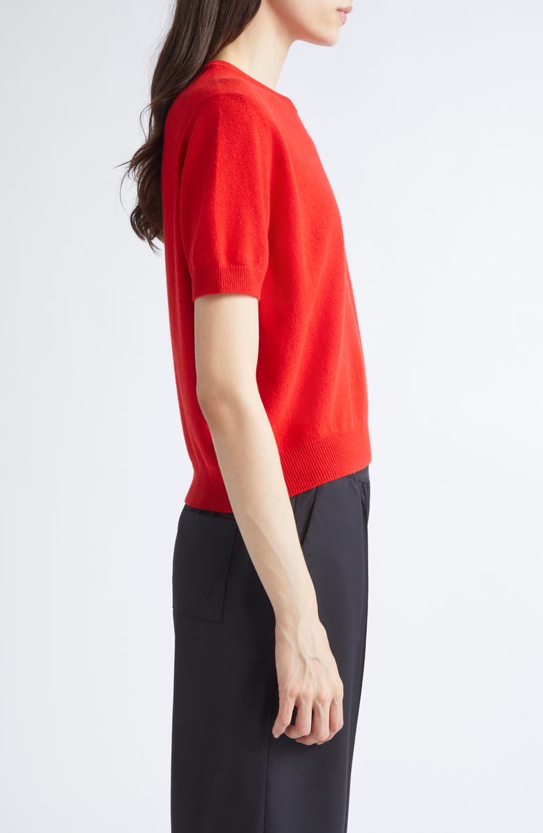 NACKIYÈ Short Sleeve Cashmere Sweater, Alternate, color, Rouge