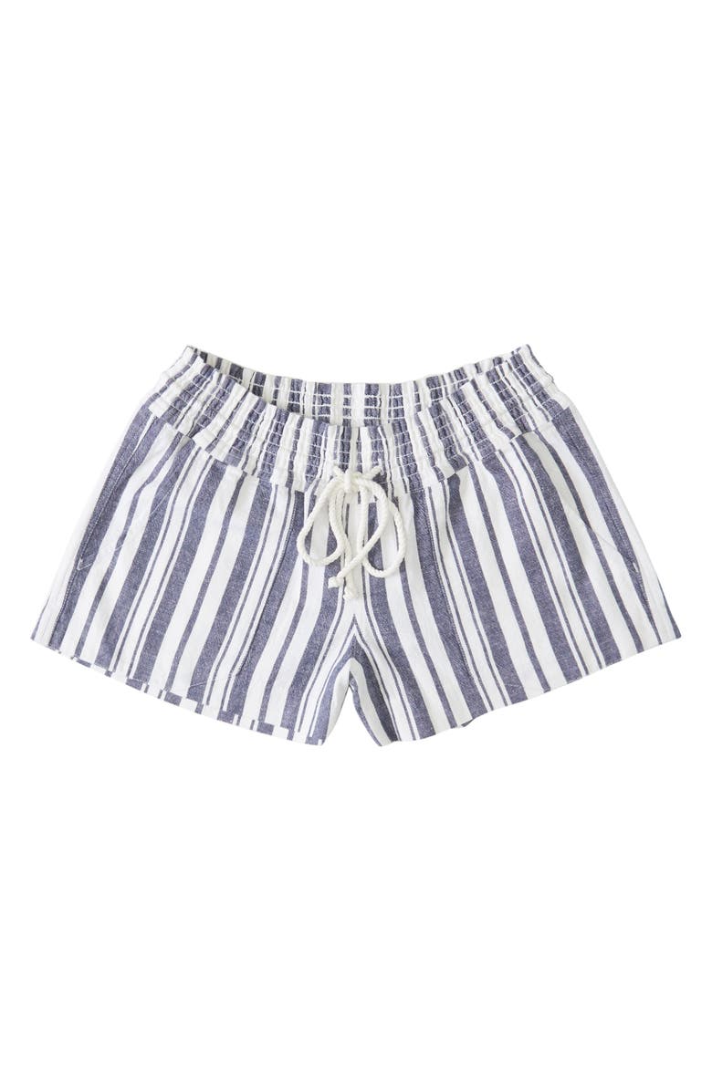 Roxy Oceanside Drawstring Shorts, Alternate, color, Mood Indigo Paradise Stripe