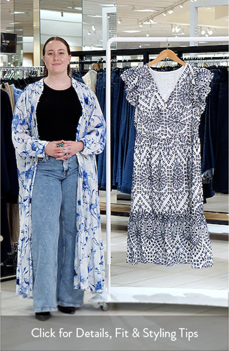 Ines Zayla Eyelet Cotton Poplin Midi Dress, sales video thumbnail