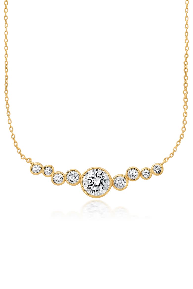Stardust Cubic Zirconia Necklace, Main, color, 18KYG/ CLEAR STONE