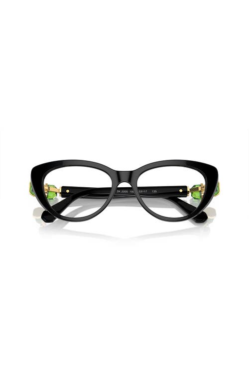 Swarovski 53mm Cat Eye Optical Glasses In Black