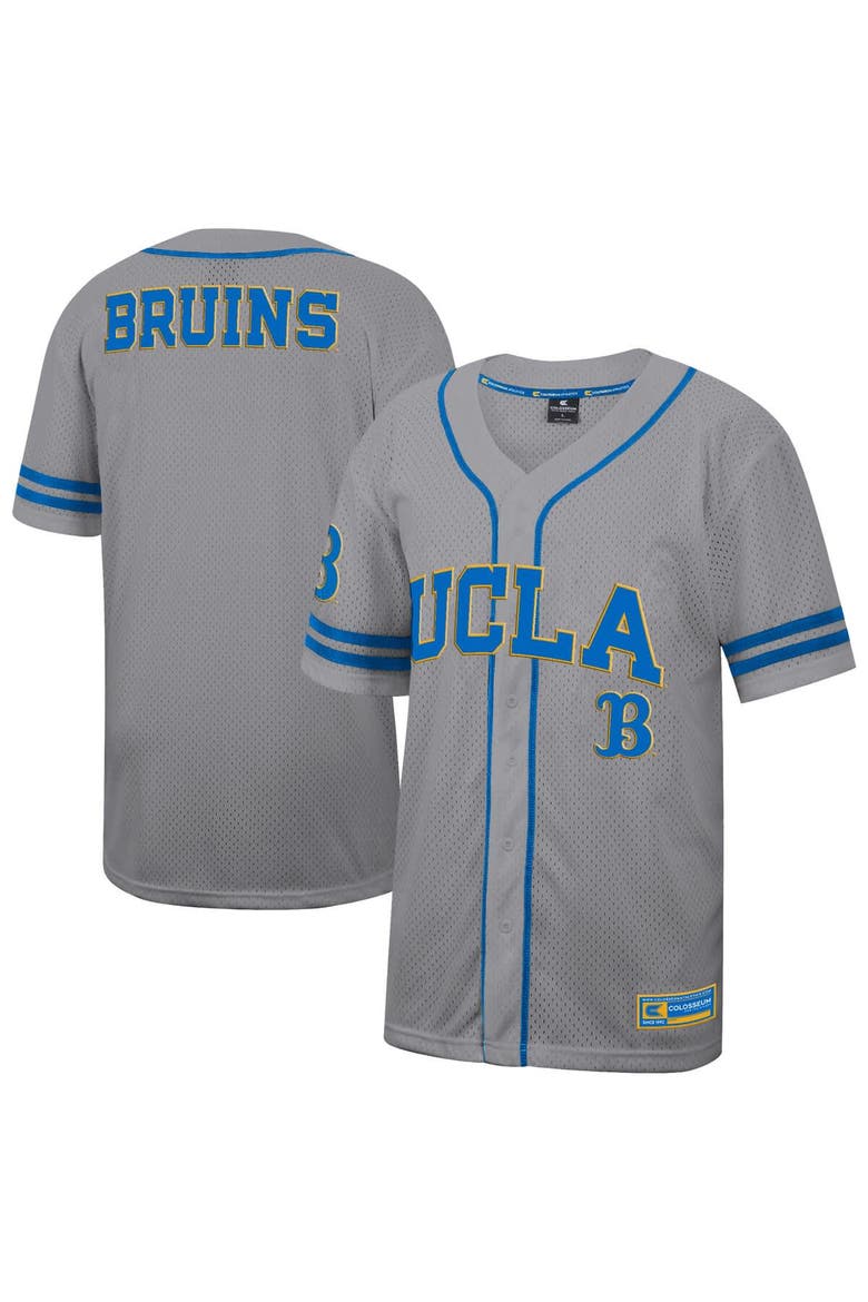 Men's Colosseum Gray UCLA Bruins Free Spirited Baseball Jersey
