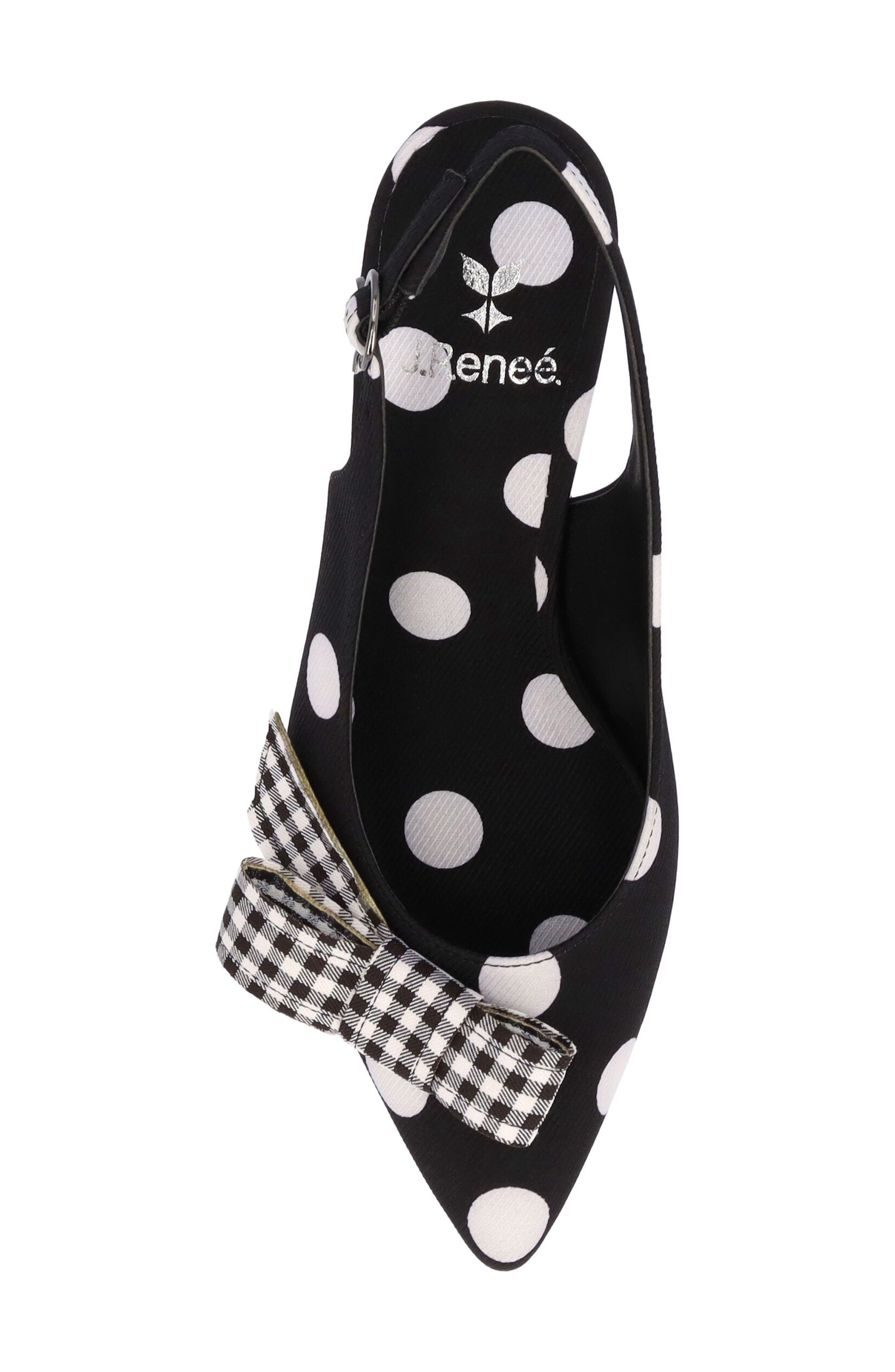 J. Reneé Taylin Slingback Pump, Alternate, color, Black/ White