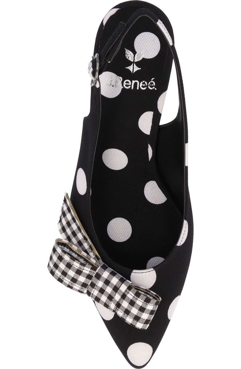 J. Reneé Taylin Slingback Pump, Alternate, color, Black/ White
