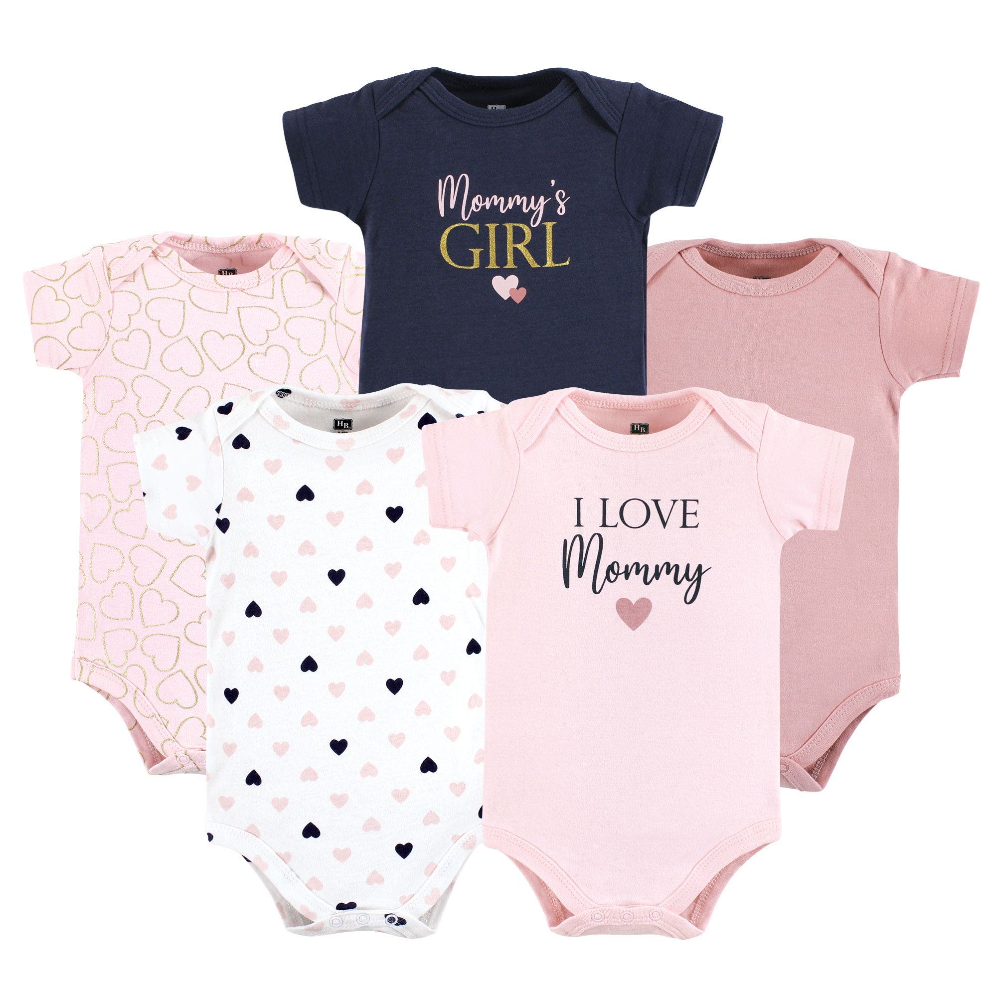 Girl Mommy Pink Navy 5Pk