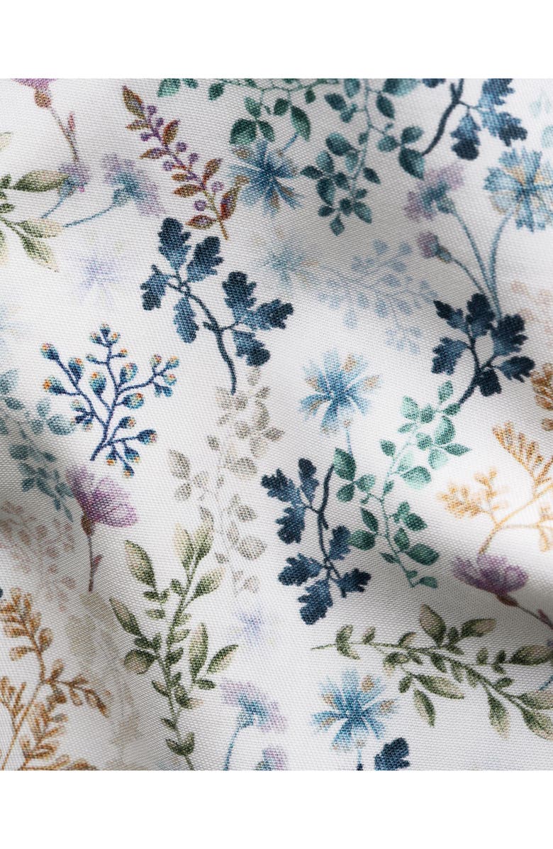 Eton Contemporary Fit Floral Twill Dress Shirt, Alternate, color, Medium Blue