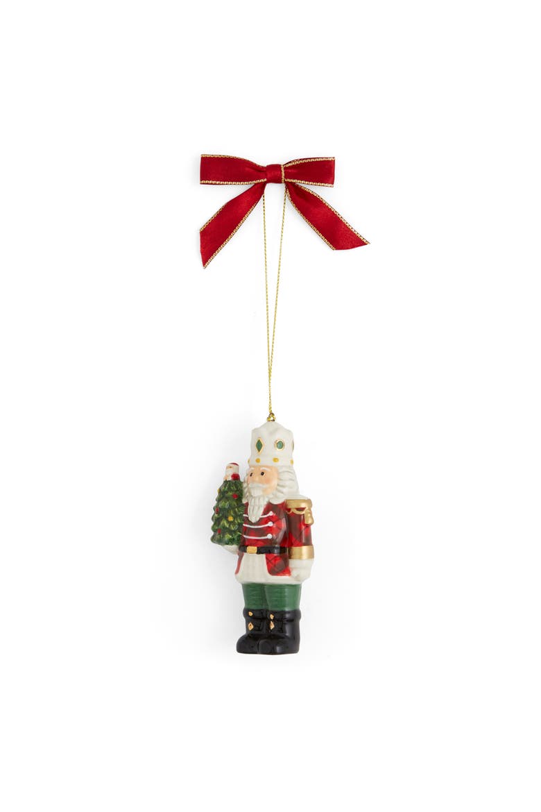 Christmas Tree Tartan Nutcracker Ornament 4", Alternate, color, Multi