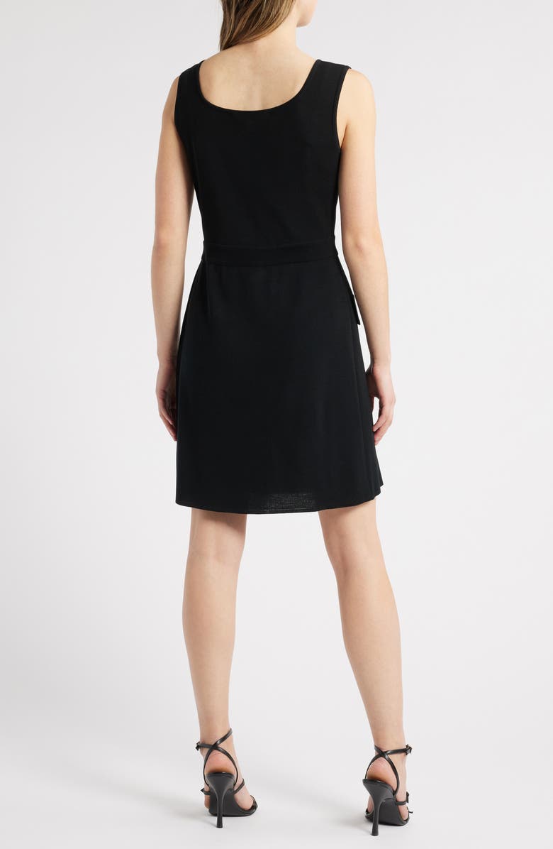 Ming Wang Sleeveless Knit Sheath Dress, Alternate, color, Black