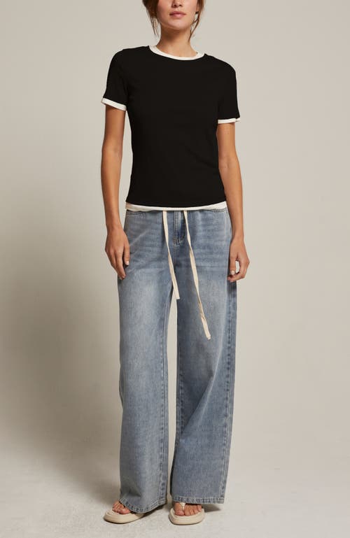 CRESCENT CRESCENT DOUBLE LAYERD T-SHIRT