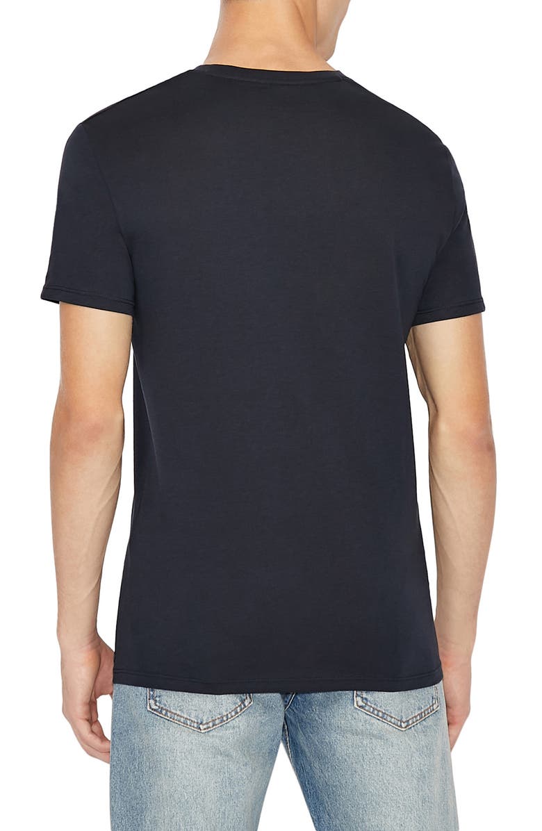 Armani Exchange Navy V-Neck T-Shirt, Alternate, color,